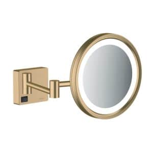 Hansgrohe AddStoris makeup spejl med lys, børstet bronze