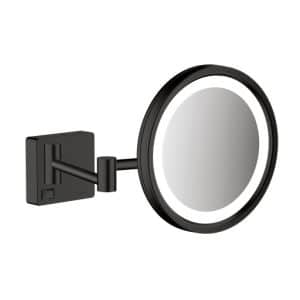 Hansgrohe AddStoris makeup spejl med lys, mat sort