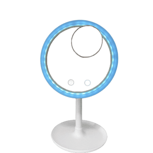 Makeup Spejl med LED Lys og blæser - Hvid