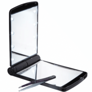 UNIQ Lommespejl Makeup Spejl M. LED Lys (1 stk)